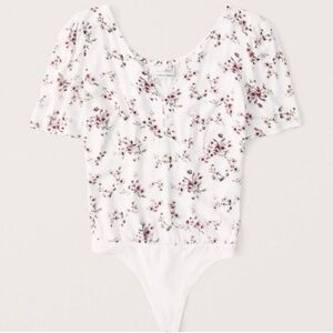 Abercrombie & Fitch Floral White Bodysuit